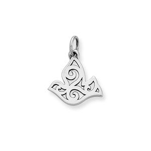 James Avery adorned dove charm and chain